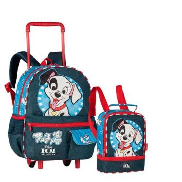 Imagem de Kit Mochila De Rodinhas 101 Dálmatas Com Lancheira Térmica Infantil Cr