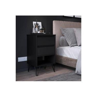 Imagem de Mesa de cabeceira retrô iron preto - EJ