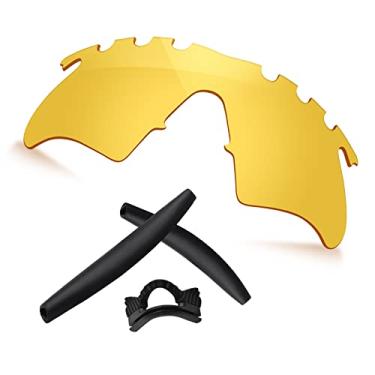 Imagem de TRUSHELL Lentes de reposição não polarizadas e kits de borracha para óculos de sol ventilados com armação Oakley M amarelo HD - não polarizado