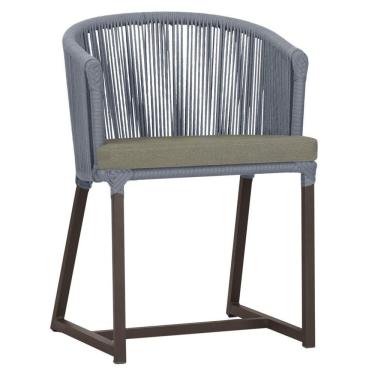 Imagem de Cadeira De Jantar Noronha Alumínio Marrom E8 Trama  Prata