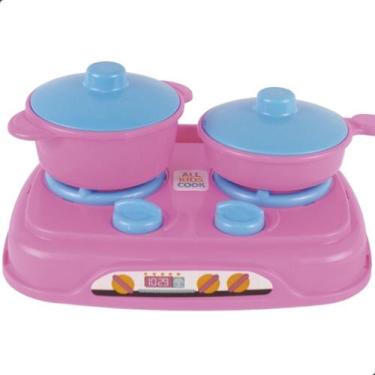 Imagem de Kit Cozinha Cooktop + 2 Panela Kids Brinquedo Infantil Zucatoys