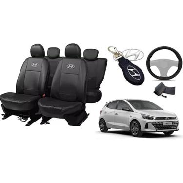 Imagem de Capa de Couro Premium Para Banco do HB20 2018-2024, Proteção Impermeável e Resistente, Ideal Para Manter Os Bancos do Seu Carro Protegidos Contra Sujeira, Manchas, Desgaste e Umidade