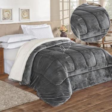 Imagem de Edredom Sherpa Cobertor Coberdrom Casal Queen 2,40m x 2,20m Grosso Vár
