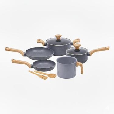 Imagem de Jogo de Panela de Indução 7 Peças Fundo Triplo e Revestimento Ceramico