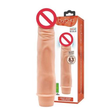 Imagem de Vibrador Ponto G Prótese Silicone Texturizado Multivelocidade Baile Ba