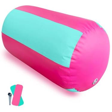 Imagem de AWSUM Equipamento de ginástica inflável rolo de ar inflável tapete octógono engrossado nas costas treinador de molas para treinamento de líder de torcida uso doméstico, sem bomba