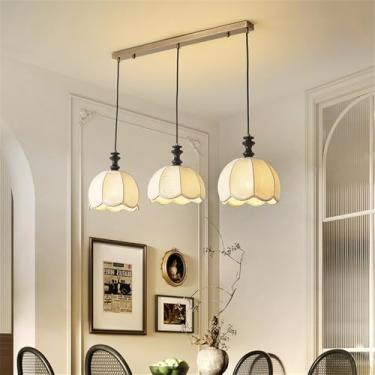 Imagem de Luminária pendente contemporânea de LED para restaurante, bar estilo francês retrô, balcão, café, quarto, escritório, quarto de hotel, lavabo, corredor, escada (DB 3 lâmpadas)