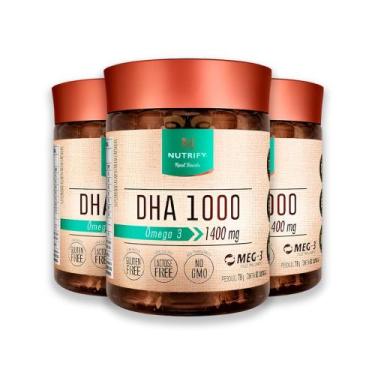 Imagem de Kit 3 Ômega 3 DHA 1000 1400mg Nutrify 60 Cápsulas