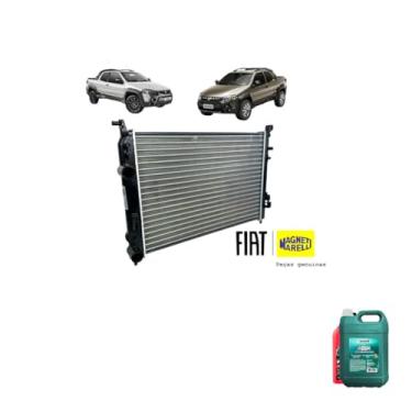 Imagem de Kit Radiador Palio 1.6/1.8 16V Fire + Aditivo Paraflu Rosa 1L + Água Desmineralizada 5L