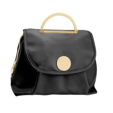 Imagem de oshhni Nécessaire de viagem grande e impermeável em couro PU para frascos de tamanho normal, Preto