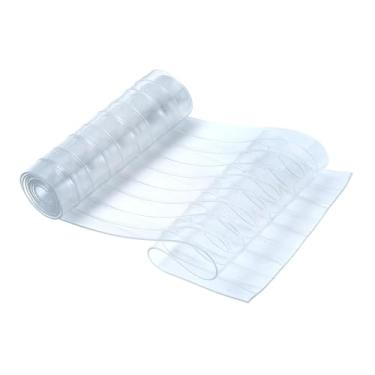 Imagem de Bothyi Cortina de porta em PVC, abas impermeáveis, comprimento de montagem 200cm, substituição de acessórios para animais de estimação, ideal para casinhas, Branco Antiaderente