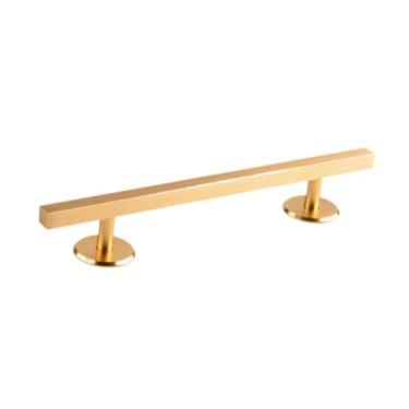 Imagem de menolana Trilho quadrado premium para fingerboard, excelente acessório, obstáculo profissional de metal, brinquedo de treinamento para fingerboard, ideal para, Dourado 20cm X 1.2cm