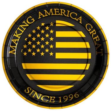 Imagem de Pratos de jantar descartáveis de aniversário crocantes, 1990, 50