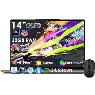 Imagem de Lenovo Slim 7i Aura Edition, 35.6 cm OLED Touch Copilot+ PC, Intel Core Ultra 7 258V, 32GB RAM, 1TB SSD, Wi-Fi 7, Win 11, 1,3 kg, Storm Grey, com mouse sem fio