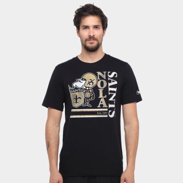 Imagem de Camiseta Nike NFL New Orleans Saints Triblend Logo Masculina-Masculino