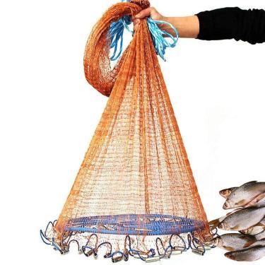 Imagem de Tarrafa Chinesa Rede Pesca Peixe Pescaria Multifilamento Robalo Lambari Camarao Tilapia Siri Tainha Traira Açude Rio Mar