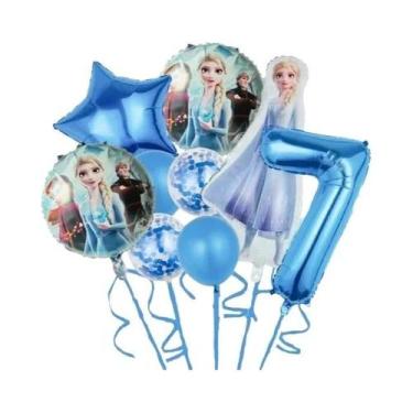 Imagem de Balões De Alumínio Da Princesa Elsa Do Frozen Para Meninas, 9 Peças, P