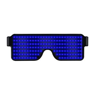 Imagem de Óculos de Luz LED Carregáveis via USB Luminosos com 164 Pérolas e 8 Padrões Brilhantes Modernos para Festa Clube KTV Decoração Diária