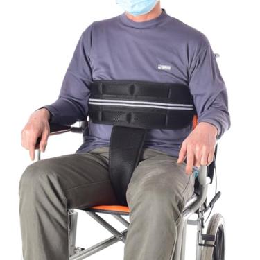Imagem de WEEOATAR Cinto de segurança cinto de segurança para cadeira de rodas, ajustável, respirável e fácil de usar com tiras refletivas, acessórios de cadeira de rodas para adultos, idosos e pacientes com