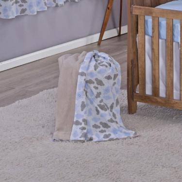 Imagem de Manta Baby Cobertor Bebe Dupla Face Menino Menina 1,15 X