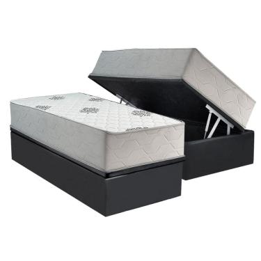 Imagem de Cama Box Baú Solteiro + Colchão Ortopédico Inovaflex Comfort