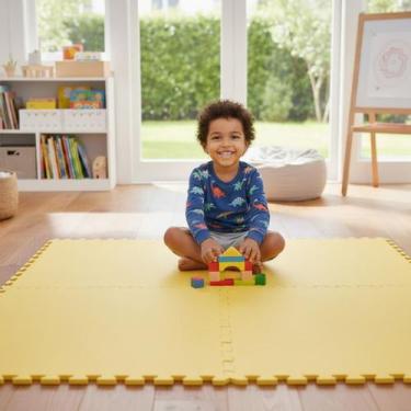 Imagem de Kit 4 Placas Tatame Tapete EVA 50x50cm 10mm Linha Econômica Piso Antid