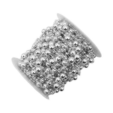 Imagem de Guirlanda De Pérolas Artificiais De 10m Para Árvore De Natal, Corrente