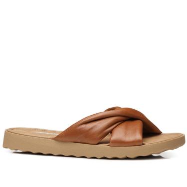 Imagem de Chinelo Pegada Feminino em Couro Pinhão 231403-03-Feminino