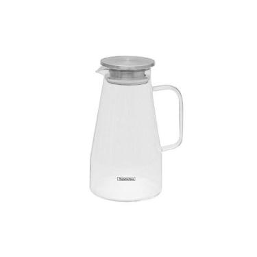Imagem de Jarra em Vidro Borossilicato com Tampa em Aço Inox 1,8L Transparente T