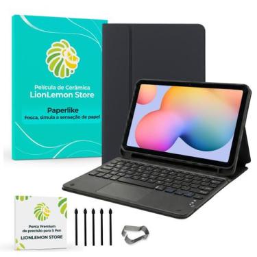 Imagem de Kit Capa Preta Noir Luxe para Samsung Galaxy Tab S6 Lite + Pontas para