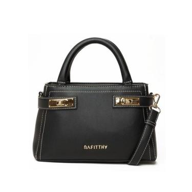 Imagem de Bolsa Feminina Rafitthy Tote Pequena Preto, Preto, Único