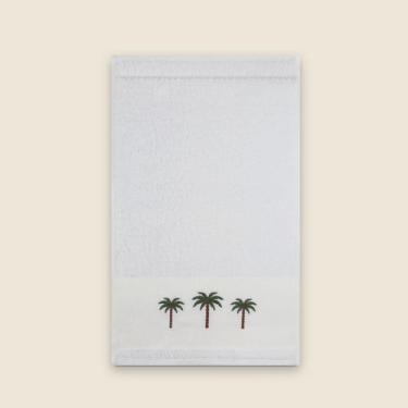 Imagem de Toalha de Lavabo Palmeira Algodão 30x50cm - ACASA - ACASA, Branco, Lav