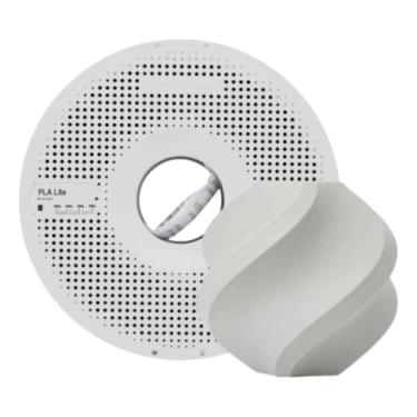 Imagem de Filamento 1,75mm PLA Lite, 1kg, Cinza Claro, para Impressora 3D, Com Carretel Reutilizá...