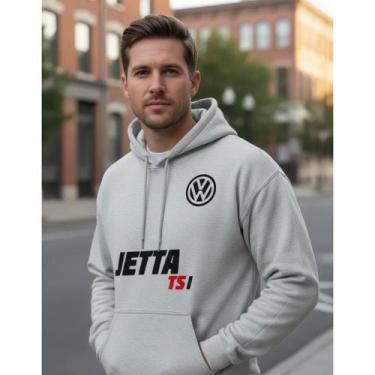 Imagem de Blusa Moletom Casaco Blusão Vw Jetta C Bolso E Capuz - Marinho Store, 