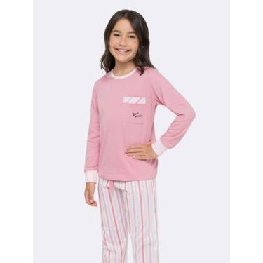 Imagem de Pijama Infantil Manga Longa Dog Voyage, Rosa, 12, Meninas