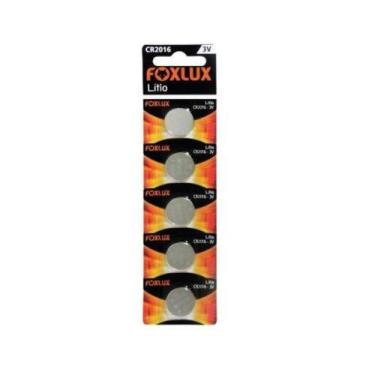 Imagem de Bateria de Lítio Foxlux CR2016 3V com 5 Unidades