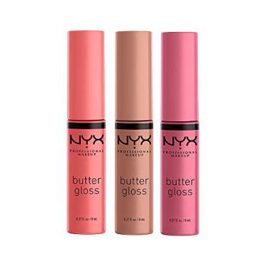 Imagem de NYX PROFESSIONAL MAKEUP Butter Lip Gloss, 3 Colors, Angel Food Cake, Creme Brulee, Madeleine, 0.27 Fl Oz, Pack of 3