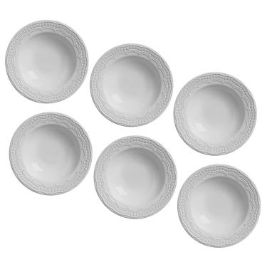 Imagem de Conjunto de Prato Fundo Porto Brasil Madeleine em Faiança Feldspática - 6 Peças