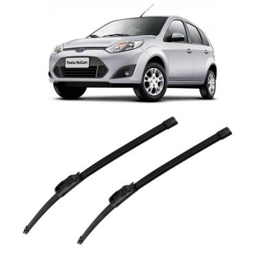 Imagem de Kit Palheta Limpador Parabrisa Para-brisa Dianteiro Ford Fiesta 2002 à 2010