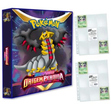 Imagem de Álbum Pokémon Pasta tipo Fichário para Cards - ESPADA&ESCUDO - Origem Perdida + 20 folhas plásticas de 9 bolsos YES