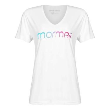Imagem de Camiseta Branca Logo Frontal Beach Tennis Mormaii Decote V Linha Saman