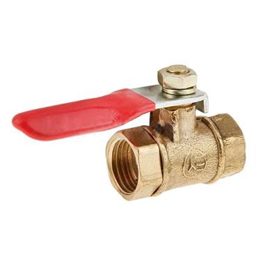 Imagem de Interruptor de desligamento de válvula esférica alavanca pequena válvula de latão para compressor de ar de água Vários tamanhos BSP sem chumbo fluxo total 1/4" BSP rosca fêmea dupla