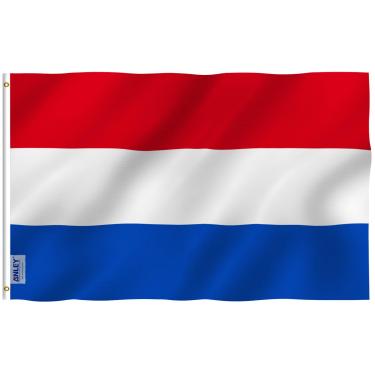 Imagem de ANLEY Fly Breeze 3x5 Foot Bandeira da Holanda - Cores vivas e resistente ao desbotamento UV - Cabeçalho de lona e costura dupla - Bandeiras nacionais da Holanda Poliéster com ilhós