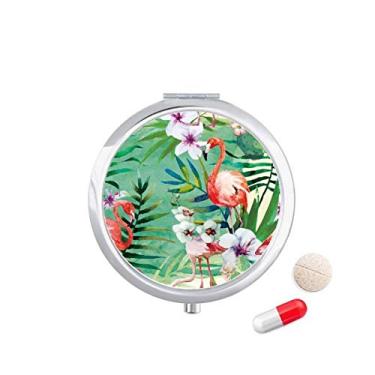 Imagem de Tropical Plants Caixa de armazenamento de medicamentos com flamingos e animais