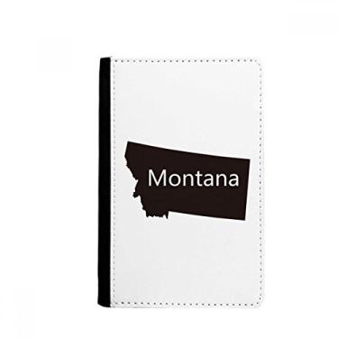 Imagem de Carteira Montana America com contorno do mapa dos EUA Porta-passaporte Notecase Burse carteira porta-cartões