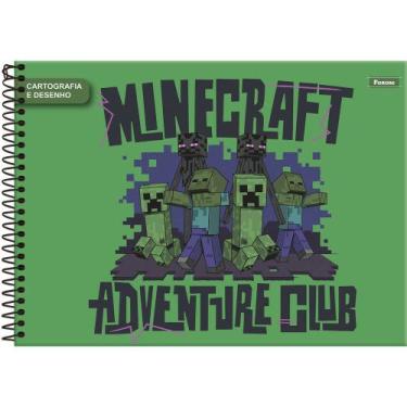 Imagem de Caderno Cartografia E Desenho Minecraft - 80 Folhas - Foroni