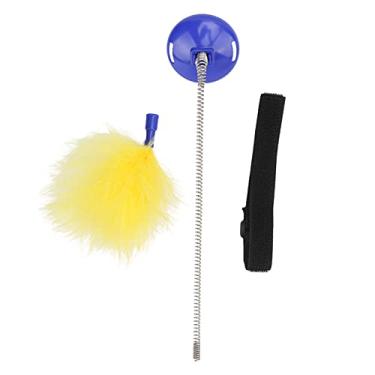 Imagem de Brinquedos Interativos Da Pena Do Gato, Brinquedos Interativos Do Gato Da Pena Do Teaser Do Gato Do Colar Dos Gatos Com Brinquedos Interativos Da Pena Do Teaser Do Pescoço Auto-animado(Azul escuro)