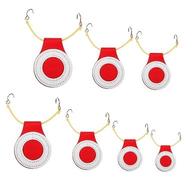 Imagem de 7 peças prática de tiro rotativa redefinição de alvos de estilingue multi-splatter adesivos acessórios ao ar livre treinamento alvos de super fibra brinquedo de ar/2537