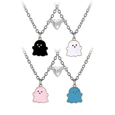 Imagem de Hewill Colar Best Friends para mulheres e homens combinando com pingente de coração de amor para casais amizade BFF colar para 2 namoradas e namorado, Metal, Sem Pedra Preciosa