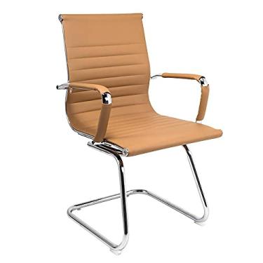 Imagem de Cadeira de Escritório Moob Boston Executiva Com Base Fixa Esteirinha Caramelo